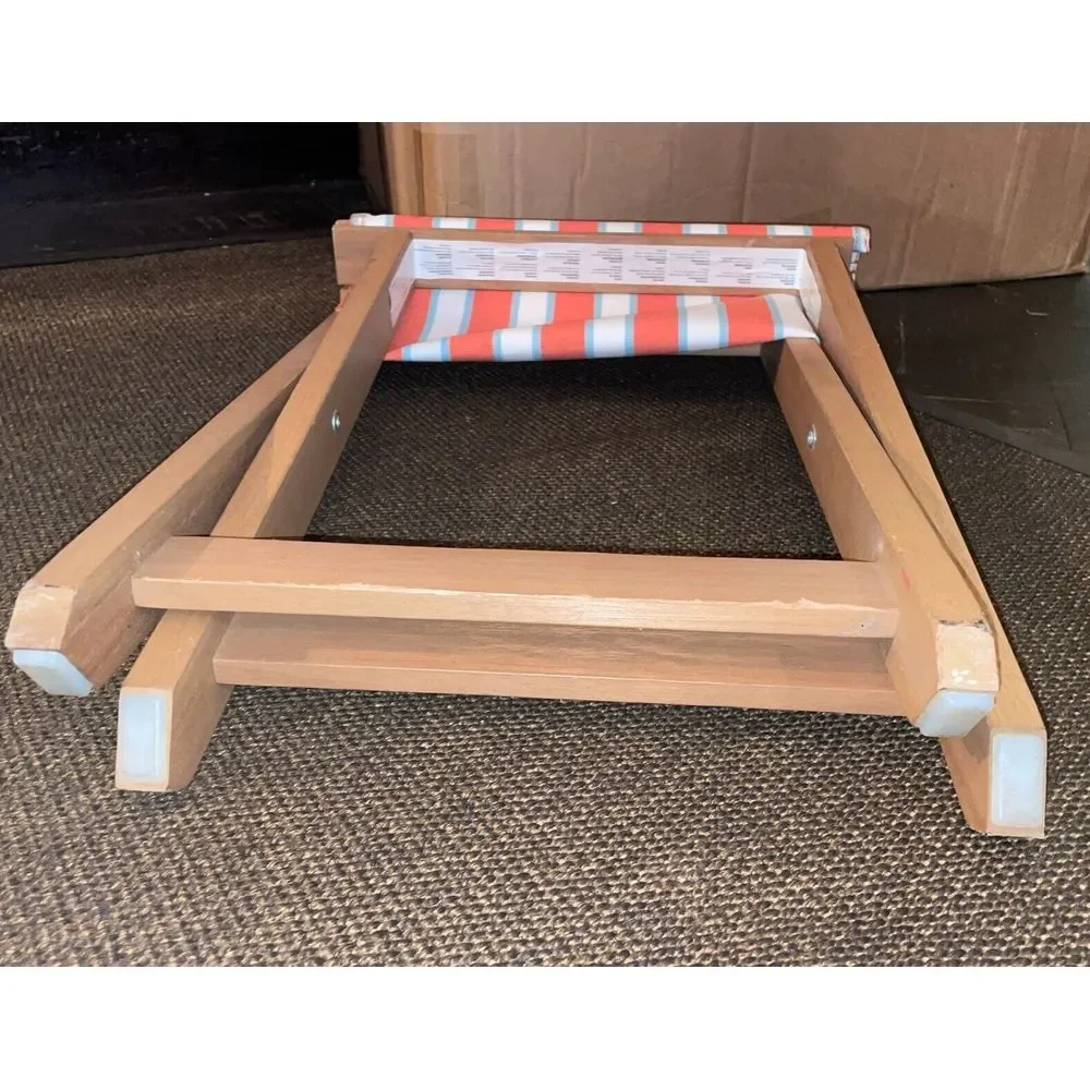 SOLBLEKT Stool, foldable eucalyptus, stripe orange - IKEA - Picture 16 of 16